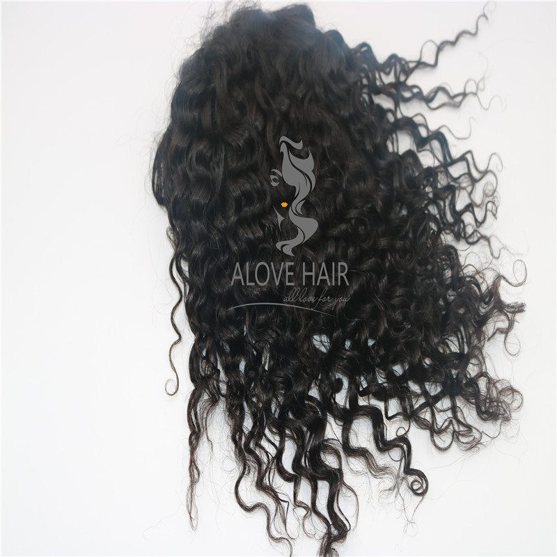 Wholesale curly full lace human hair wigs with baby hair